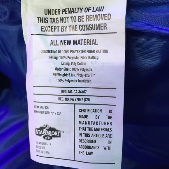 Stansport Plaid Sleeping Bag - Picture 6 of 8